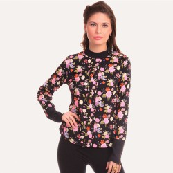 Black Printed Blouse